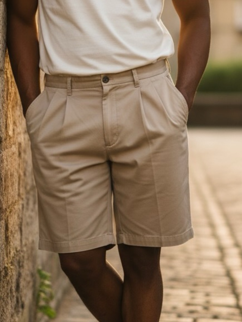 Dockers Men's Khaki Flat Front Pleated golf Shorts